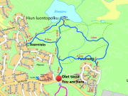 Hiunjärven luontopolun reittikartta